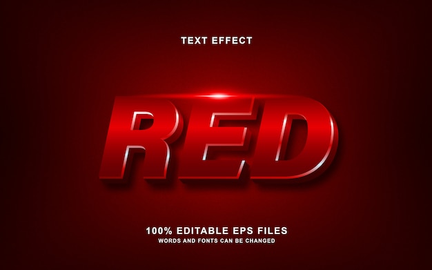 Effet De Style De Texte Brillant Rouge