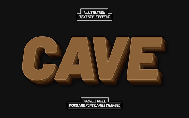 Effet de style de texte de caverne