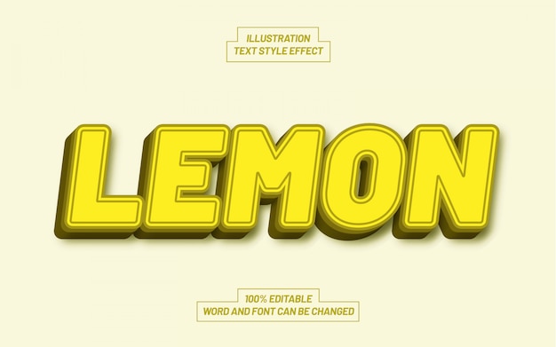 Effet de style de texte citron