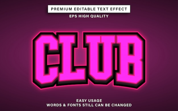 Effet De Style De Texte Du Club