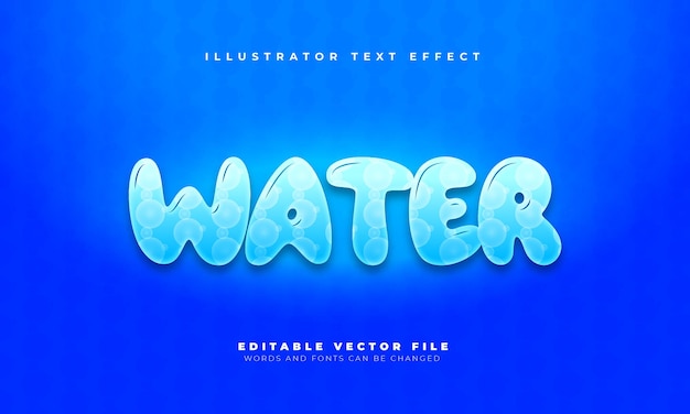 effet de style de texte de l'eau 3d