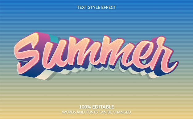 effet de style de texte d'été