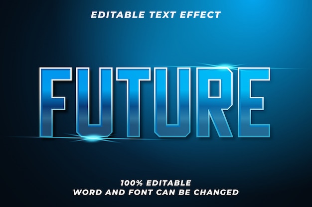 Vecteur effet de style de texte futur