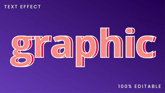 Vecteur effet de style de texte graphique