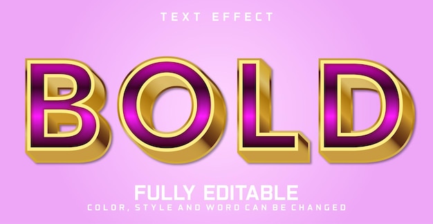 Effet de style de texte gras modifiable