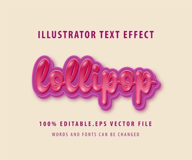 Effet de style de texte Lollypop