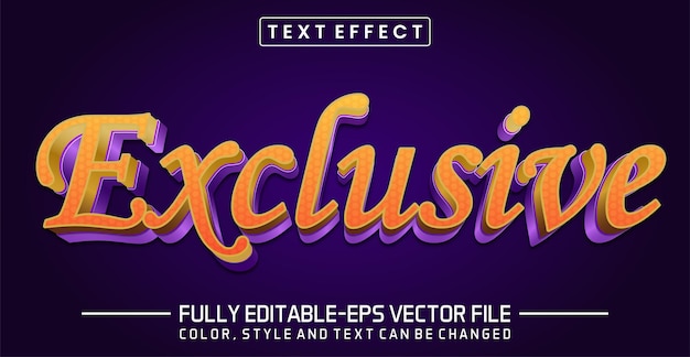 Vecteur effet de style de texte modifiable exclusif