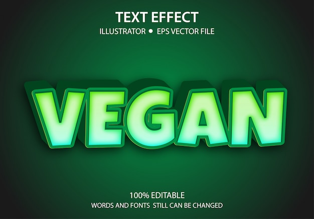 Effet de style de texte modifiable Modern Vegan Premium