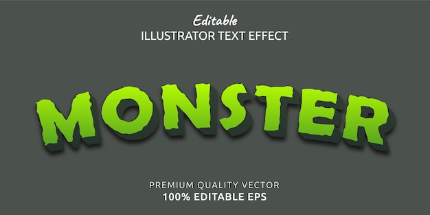Effet de style de texte modifiable Monster