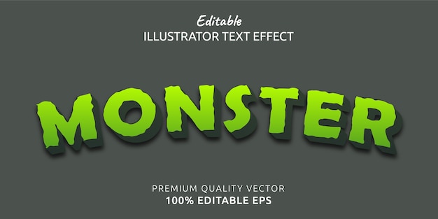 Effet De Style De Texte Modifiable Monster