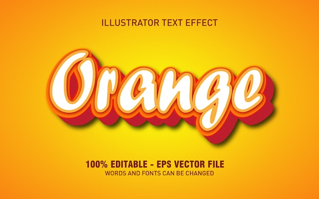 Effet De Style De Texte Modifiable Orange