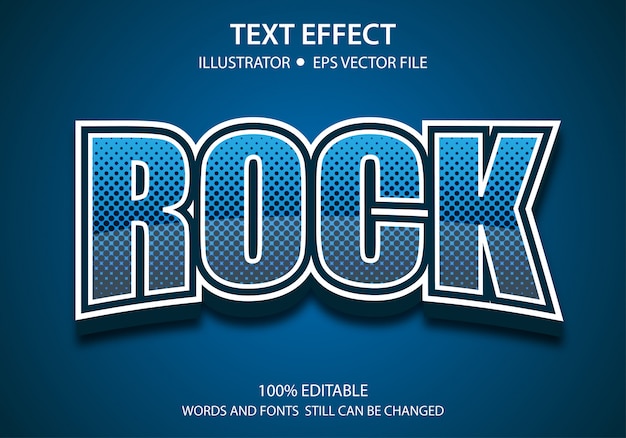 Effet De Style De Texte Modifiable Rock Moderne