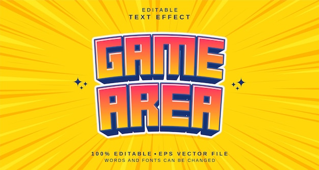 Effet de style de texte modifiable Thème de style de textes de l'aire de jeu