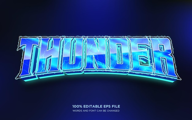 Effet de style de texte modifiable Thunder