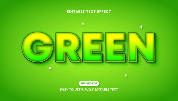 Effet De Style De Texte Modifiable Vert