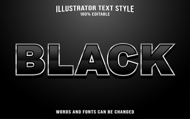 Effet de style de texte noir