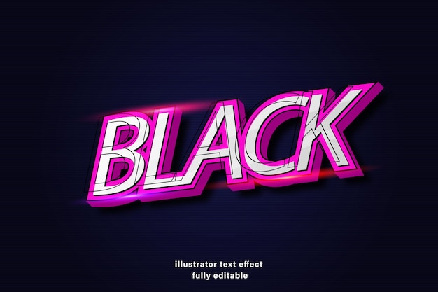 Effet de style de texte noir