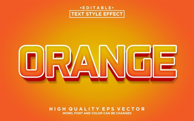 Effet de style de texte orange modifiable