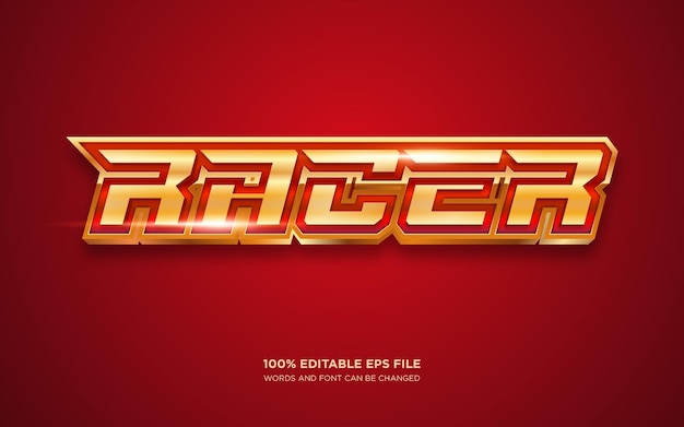 Effet De Style De Texte Racer 3d