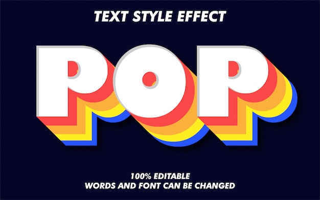 Effet De Style De Texte Rétro Et Coloré Vintage