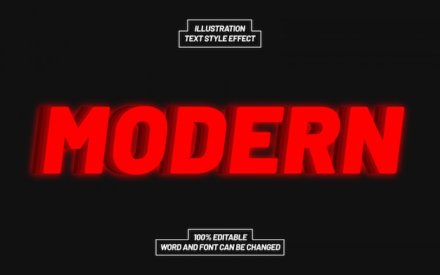 Effet De Style De Texte Rouge Moderne