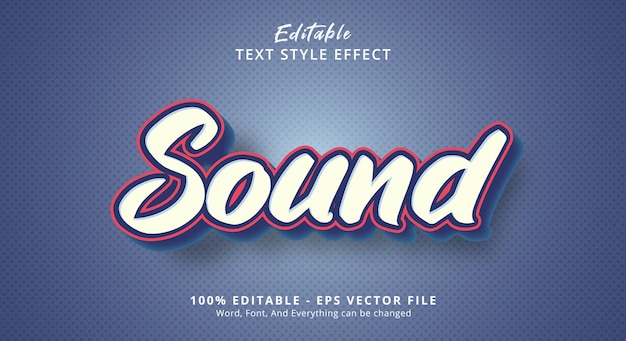 Effet de style de texte sonore Effet de texte modifiable