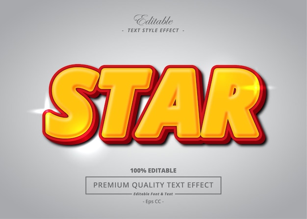 EFFET DE STYLE DE TEXTE STAR VECTOR