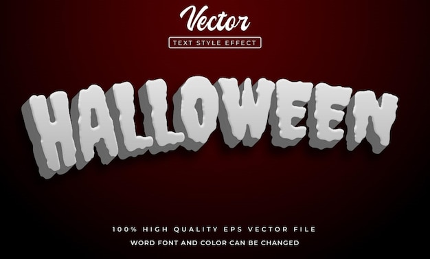 Effet De Style De Texte Vecteur Halloween