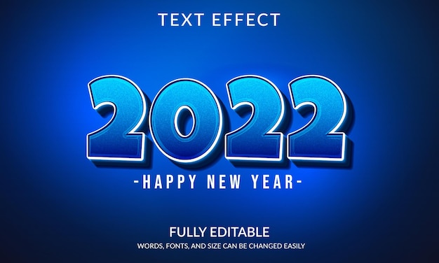 Effet De Texte 2022 Entièrement Modifiable Et Effet De Texte De Style 3d