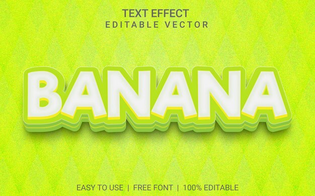 Effet De Texte 3d Banane