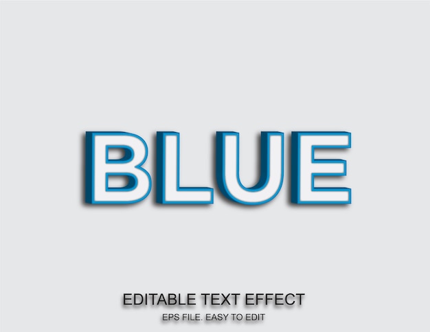 Effet De Texte 3d Bleu