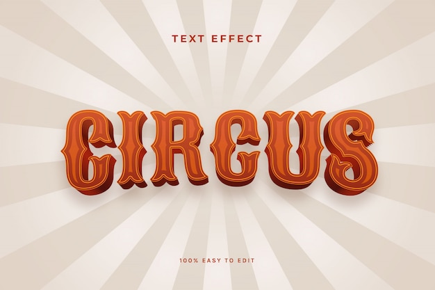 Effet de texte 3d cirque