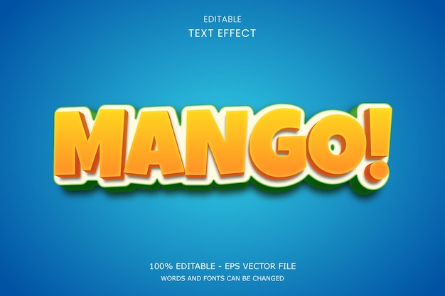 Effet De Texte 3d Coloré à La Mangue