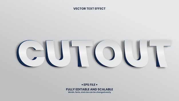 Effet de texte 3D découpé