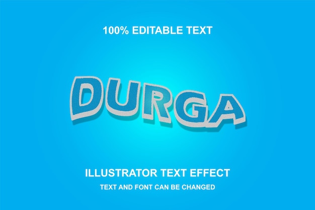 Effet De Texte 3d Durga Puja