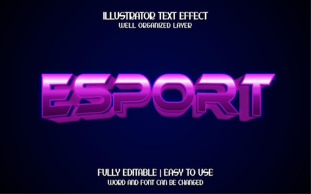 Effet De Texte 3d E Sport