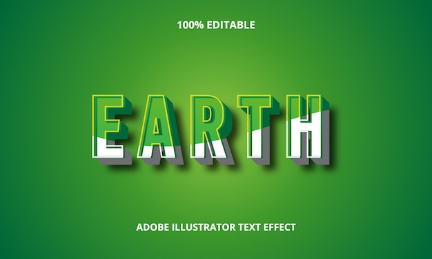 Effet de texte 3D Earth