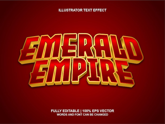 Effet De Texte 3d Emeraude Empire