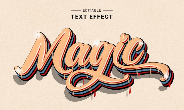 Vecteur l'effet de texte 3d est un effet de texte incroyable qui rendra vos conceptions plus attrayantes facile à utiliser, il suffit de changer le texte dans votre illustrateur boutique de styles graphiques vectoriels