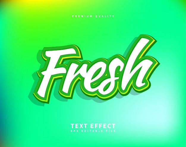 Effet de texte 3d frais simple
