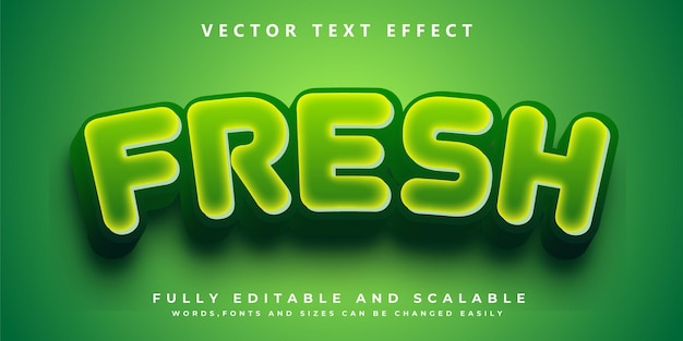 Vecteur effet de texte 3d frais