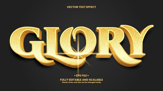 Effet de texte 3d gloire