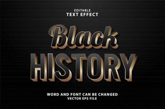 Effet De Texte 3d De L'histoire Des Noirs