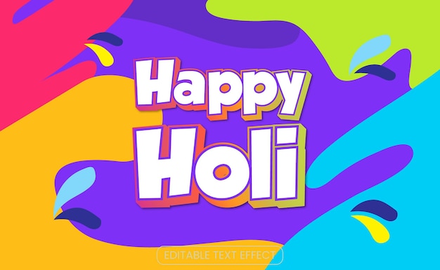 Effet de texte 3D Holi
