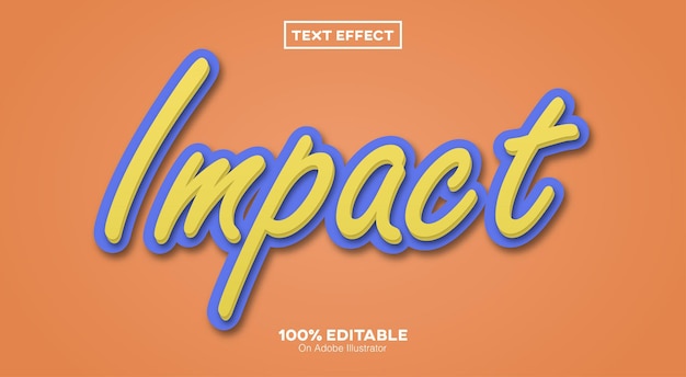 Effet De Texte 3d D'impact