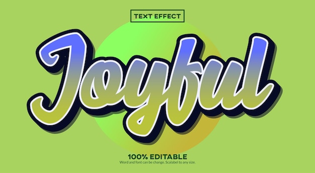 Vecteur effet de texte 3d joyeux