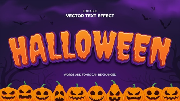 effet de texte 3D modifiable d'Halloween