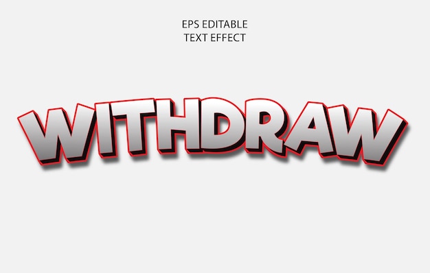 Effet de texte 3d modifiable, style d'effet de texte, modèle d'effet de texte modifiable, effet de texte de retrait