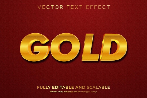 Effet de texte 3D modifiable en style or