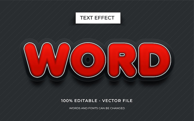 Effet De Texte 3d Modifiable Ou Style De Texte Graphique